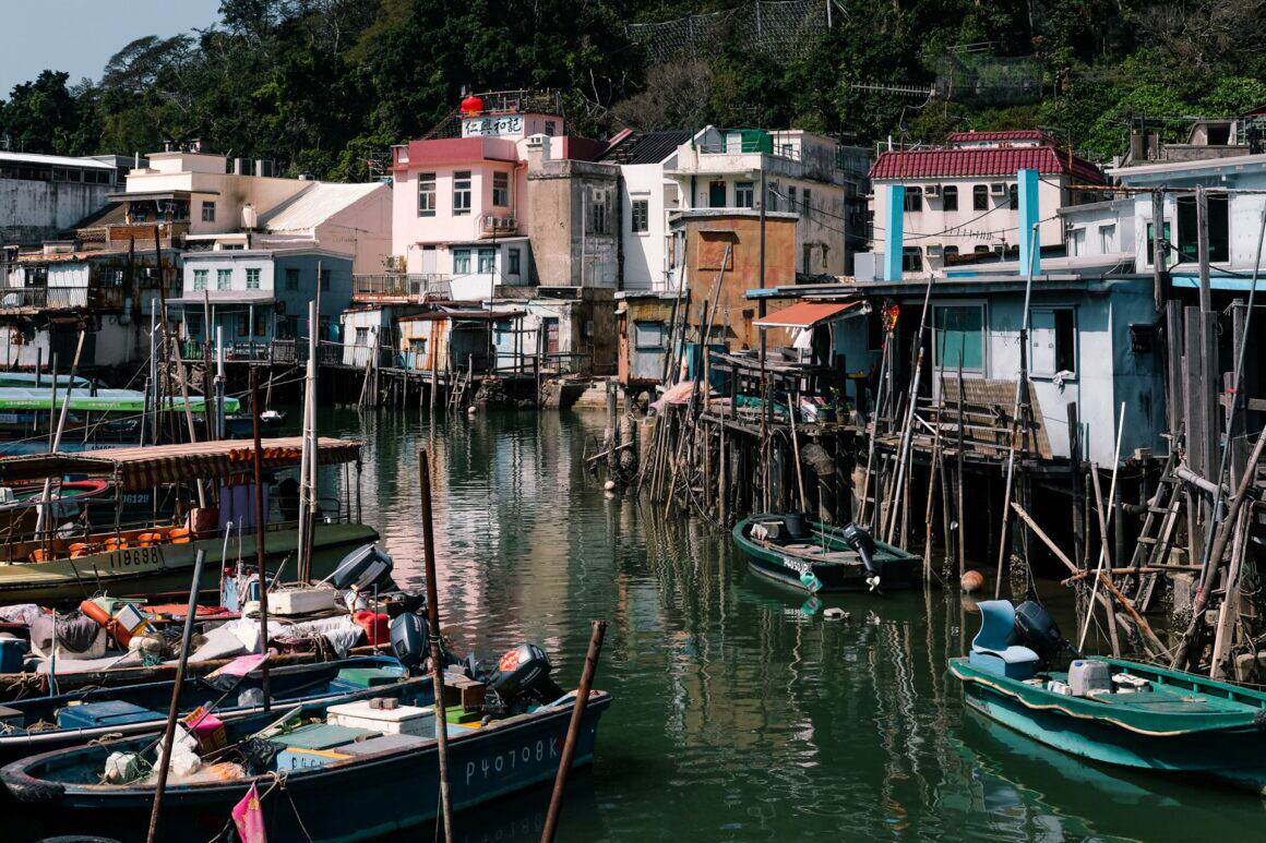 Fishing in Hong Kong, China. Kowloon, Hong Kong Island, Lantau Island